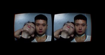 Movie still from “Desto - Exoskeleton” (2018), directed by Kristian Lindén – Close Up shot, Overhead angle