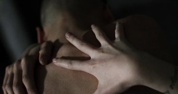 Movie still from “Desto - Exoskeleton” (2018), directed by Kristian Lindén – Extreme Close Up shot, Overhead angle