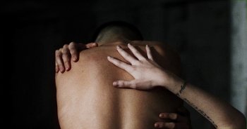 Movie still from “Desto - Exoskeleton” (2018), directed by Kristian Lindén – Extreme Close Up shot, High angle