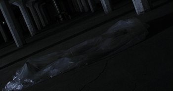 Movie still from “Desto - Exoskeleton” (2018), directed by Kristian Lindén – Wide shot, Overhead angle