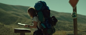 Movie still from “Wild” (2014), directed by Jean-Marc Vallée – Wide shot, Low angle