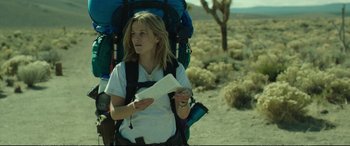 Movie still from “Wild” (2014), directed by Jean-Marc Vallée – Medium shot, Low angle