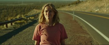 Movie still from “Wild” (2014), directed by Jean-Marc Vallée – Medium shot, Low angle