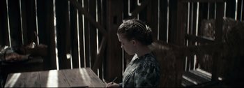 Movie still from “Women Talking” (2022), directed by Sarah Polley – Medium shot, Over the shoulder angle