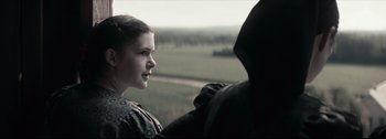 Movie still from “Women Talking” (2022), directed by Sarah Polley – Close Up shot, Over the shoulder angle