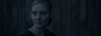 Movie still from “Women Talking” (2022), directed by Sarah Polley – Close Up shot, Over the shoulder angle