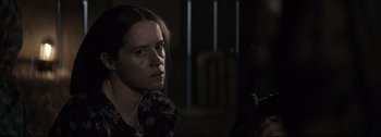 Movie still from “Women Talking” (2022), directed by Sarah Polley – Close Up shot, Over the shoulder angle