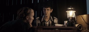 Movie still from “Women Talking” (2022), directed by Sarah Polley – Medium shot, Over the shoulder angle
