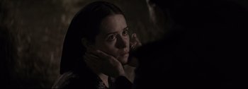 Movie still from “Women Talking” (2022), directed by Sarah Polley – Close Up shot, Over the shoulder angle