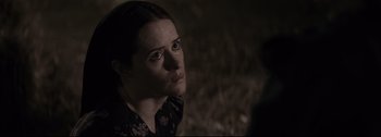 Movie still from “Women Talking” (2022), directed by Sarah Polley – Close Up shot, Over the shoulder angle