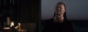 Movie still from “Women Talking” (2022), directed by Sarah Polley – Close Up shot, Low angle