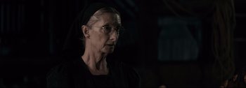 Movie still from “Women Talking” (2022), directed by Sarah Polley – Close Up shot, Over the shoulder angle
