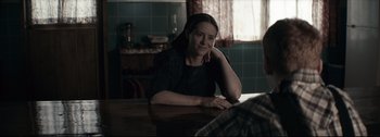 Movie still from “Women Talking” (2022), directed by Sarah Polley – Close Up shot, Over the shoulder angle