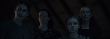 Movie still from “Women Talking” (2022), directed by Sarah Polley – Close Up shot, Low angle