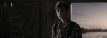 Movie still from “Women Talking” (2022), directed by Sarah Polley – Close Up shot, Over the shoulder angle
