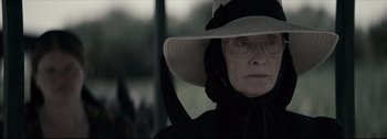Movie still from “Women Talking” (2022), directed by Sarah Polley – Close Up shot, Over the shoulder angle