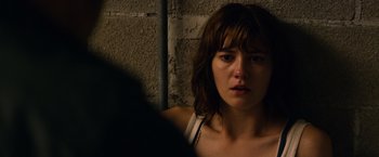 Movie still from “10 Cloverfield Lane” (2016), directed by Dan Trachtenberg – Close Up shot, Over the shoulder angle