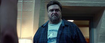 Movie still from “10 Cloverfield Lane” (2016), directed by Dan Trachtenberg – Medium shot, Low angle