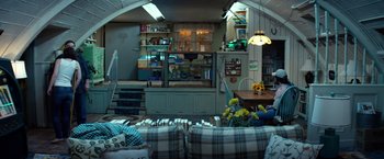 Movie still from “10 Cloverfield Lane” (2016), directed by Dan Trachtenberg – Wide shot, High angle