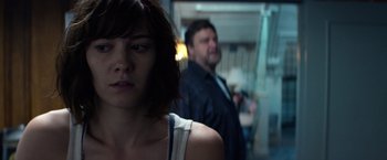 Movie still from “10 Cloverfield Lane” (2016), directed by Dan Trachtenberg – Close Up shot, Over the shoulder angle