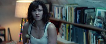 Movie still from “10 Cloverfield Lane” (2016), directed by Dan Trachtenberg – Close Up shot, Over the shoulder angle