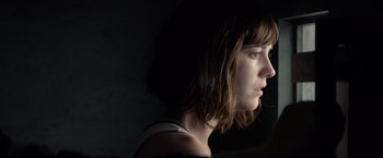 Movie still from “10 Cloverfield Lane” (2016), directed by Dan Trachtenberg – Close Up shot, Low angle