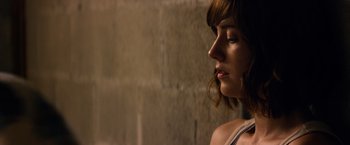 Movie still from “10 Cloverfield Lane” (2016), directed by Dan Trachtenberg – Close Up shot, Over the shoulder angle