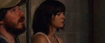 Movie still from “10 Cloverfield Lane” (2016), directed by Dan Trachtenberg – Close Up shot, Over the shoulder angle