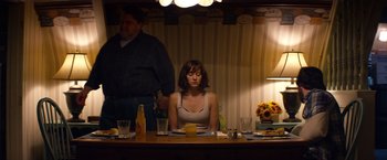 Movie still from “10 Cloverfield Lane” (2016), directed by Dan Trachtenberg – Medium shot, Over the shoulder angle