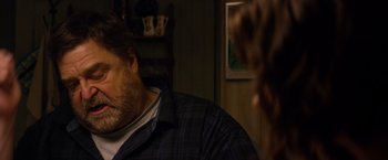 Movie still from “10 Cloverfield Lane” (2016), directed by Dan Trachtenberg – Close Up shot, Over the shoulder angle