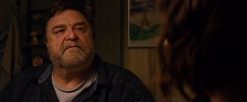 Movie still from “10 Cloverfield Lane” (2016), directed by Dan Trachtenberg – Close Up shot, Over the shoulder angle