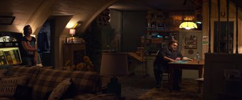 Movie still from “10 Cloverfield Lane” (2016), directed by Dan Trachtenberg – Wide shot, High angle