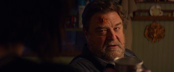 Movie still from “10 Cloverfield Lane” (2016), directed by Dan Trachtenberg – Close Up shot, Over the shoulder angle