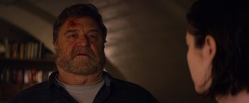 Movie still from “10 Cloverfield Lane” (2016), directed by Dan Trachtenberg – Close Up shot, Low angle