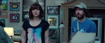 Movie still from “10 Cloverfield Lane” (2016), directed by Dan Trachtenberg – Medium shot, Over the shoulder angle