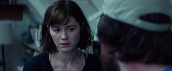 Movie still from “10 Cloverfield Lane” (2016), directed by Dan Trachtenberg – Close Up shot, Over the shoulder angle