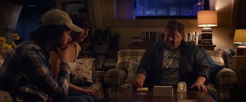 Movie still from “10 Cloverfield Lane” (2016), directed by Dan Trachtenberg – Medium shot, Over the shoulder angle