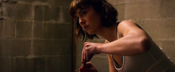 Movie still from “10 Cloverfield Lane” (2016), directed by Dan Trachtenberg – Close Up shot, Low angle