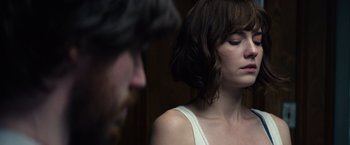 Movie still from “10 Cloverfield Lane” (2016), directed by Dan Trachtenberg – Close Up shot, Over the shoulder angle