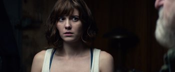 Movie still from “10 Cloverfield Lane” (2016), directed by Dan Trachtenberg – Close Up shot, Over the shoulder angle