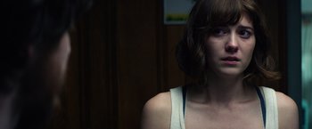 Movie still from “10 Cloverfield Lane” (2016), directed by Dan Trachtenberg – Close Up shot, Over the shoulder angle