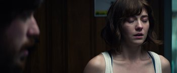 Movie still from “10 Cloverfield Lane” (2016), directed by Dan Trachtenberg – Close Up shot, Over the shoulder angle