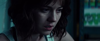 Movie still from “10 Cloverfield Lane” (2016), directed by Dan Trachtenberg – Close Up shot, Over the shoulder angle