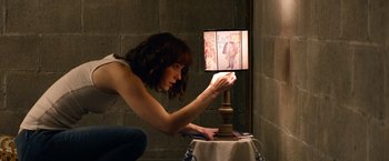 Movie still from “10 Cloverfield Lane” (2016), directed by Dan Trachtenberg – Medium shot, High angle