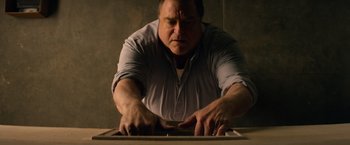 Movie still from “10 Cloverfield Lane” (2016), directed by Dan Trachtenberg – Close Up shot, Low angle