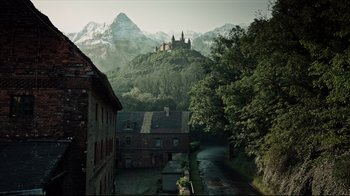 Movie still from “A Cure for Wellness” (2016), directed by Gore Verbinski – Extreme Wide shot, High angle