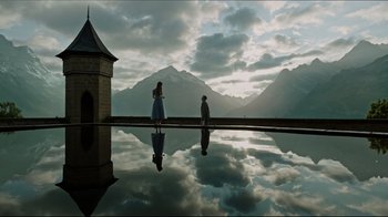 Movie still from “A Cure for Wellness” (2016), directed by Gore Verbinski – Extreme Wide shot, Low angle