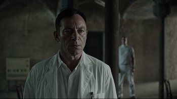 Movie still from “A Cure for Wellness” (2016), directed by Gore Verbinski – Medium shot, Low angle