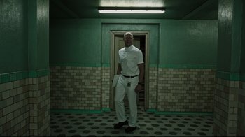 Movie still from “A Cure for Wellness” (2016), directed by Gore Verbinski – Wide shot, Low angle