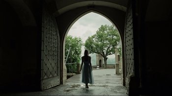 Movie still from “A Cure for Wellness” (2016), directed by Gore Verbinski – Wide shot, Low angle